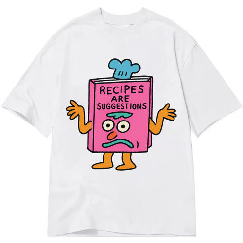 RECIPES ARE SUGGESTIONS | Cookbook shrugging - Classic T-shirt