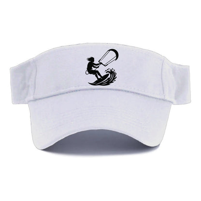 Kite surfer riding wave - Visor - White