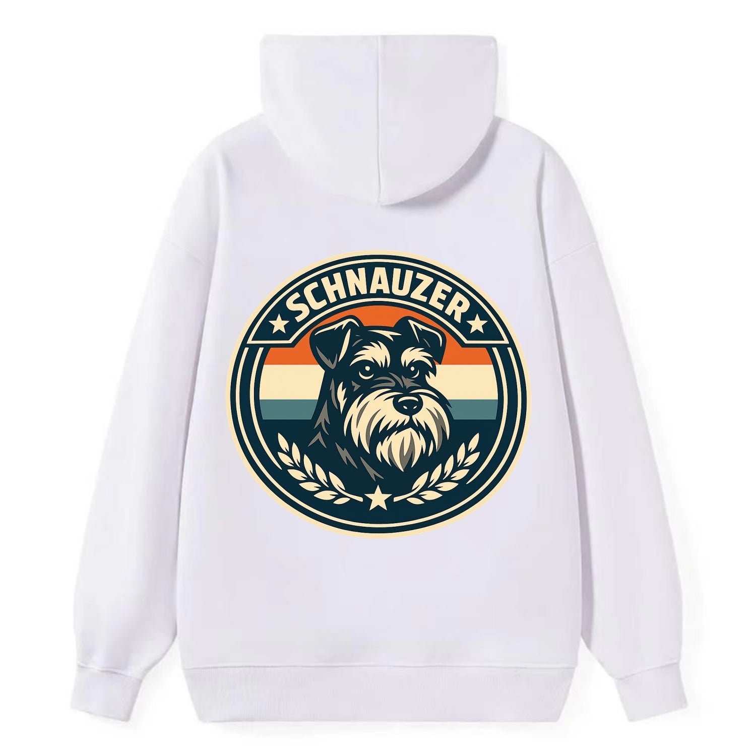 Noble Schnauzer Emblem - Classic Pullover Hoodie - White