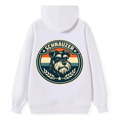 Noble Schnauzer Emblem - Classic Pullover Hoodie - White