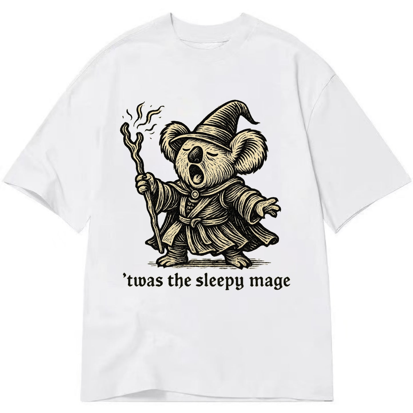Koala Sleepy Mage  - Classic T-shirt - White