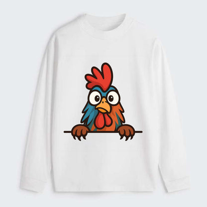 Rooster  - Classic Long Sleeve Shirt - White