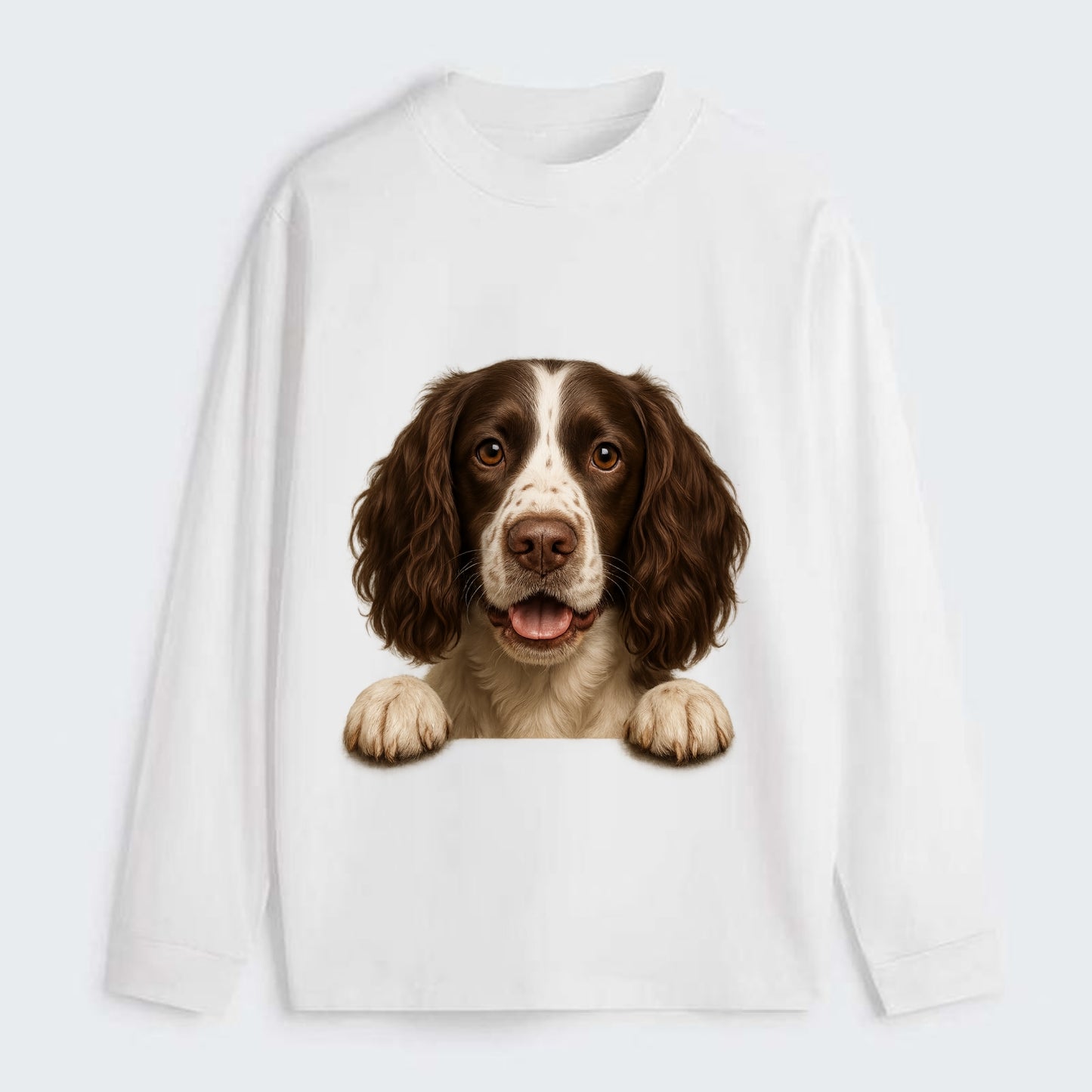 English Springer Spaniel  - Classic Long - Classic Long Sleeve Shirt - White