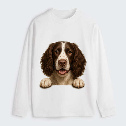 English Springer Spaniel  - Classic Long - Classic Long Sleeve Shirt - White