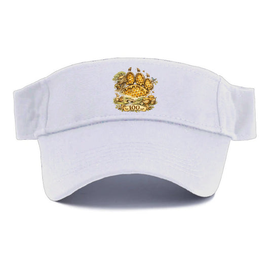 HONEY PAW | Bear paw print filled with honeycomb | Sticky evidence | Forest treasure hunter - Visor - White