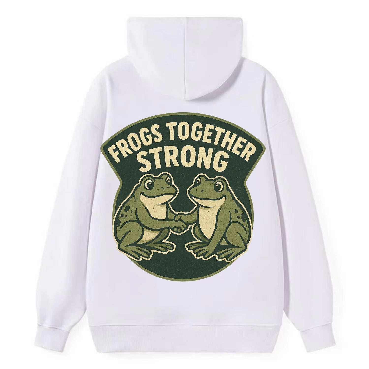 Frogs Together Strong 3 - Classic Pullover Hoodie - White