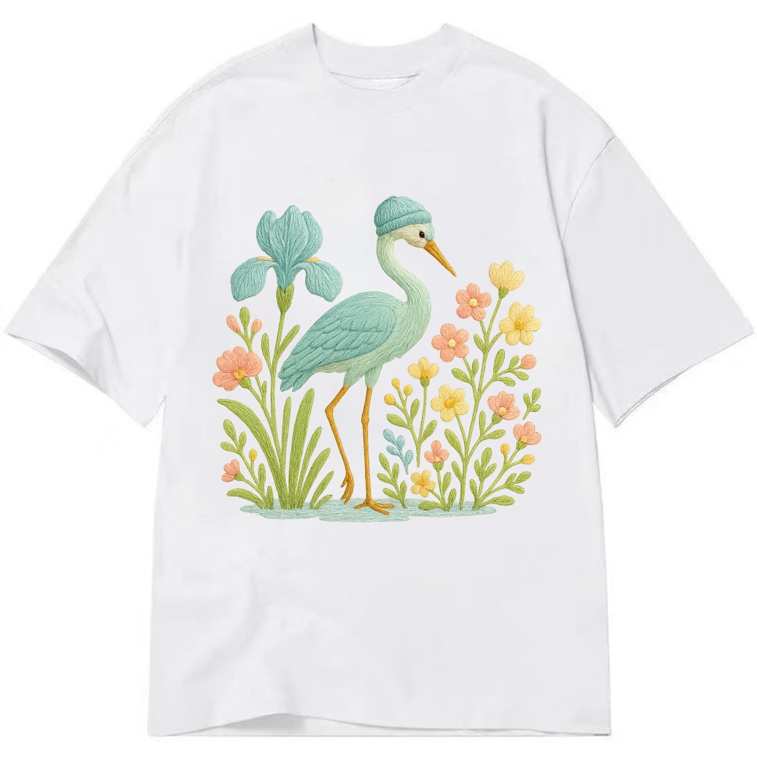 Mint Crane - Classic T-shirt - White
