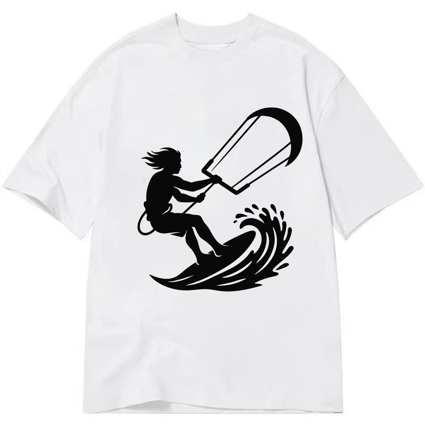 Kite surfer riding wave - Classic T-shirt - White