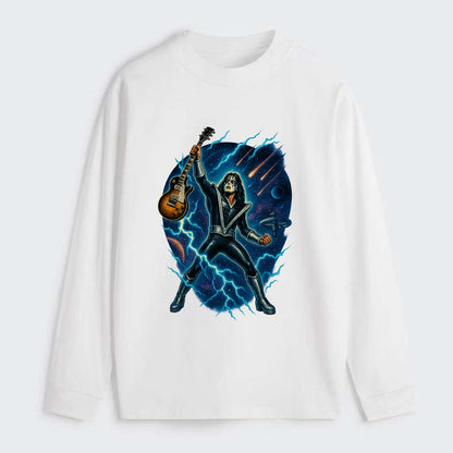 Ace Frehley Cosmic Solo - Classic Long Sleeve Shirt - White