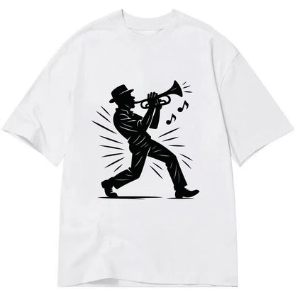 New Orleans jazz musician street corner - Classic T-shirt - White