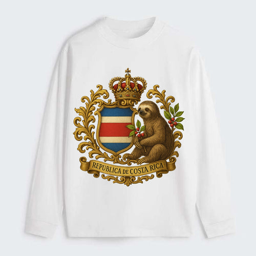 Costa Rica Sloth Emblem - Classic Long Sleeve Shirt