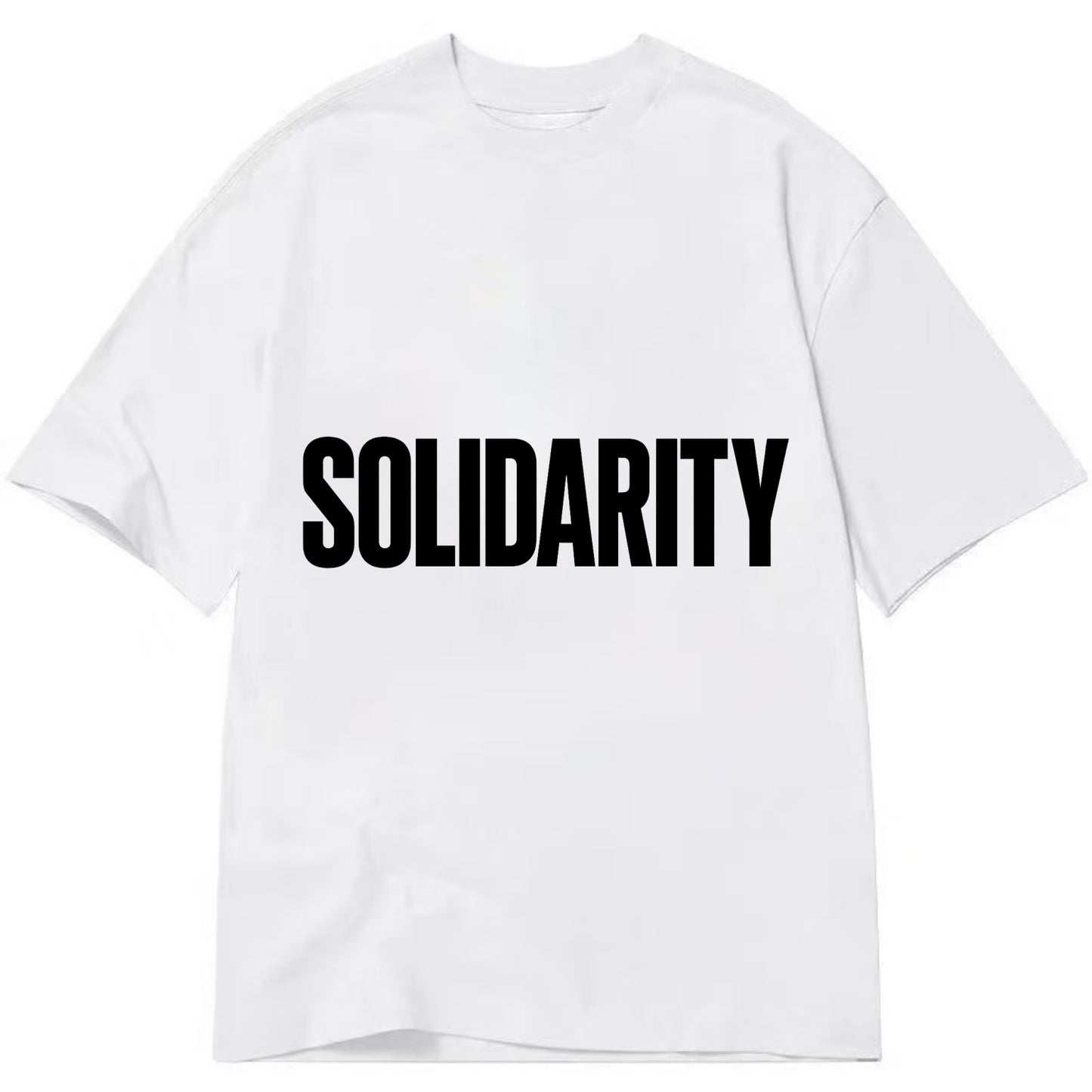 Bold typography design - "SOLIDARITY" - standing together, support - Classic T-shirt - White