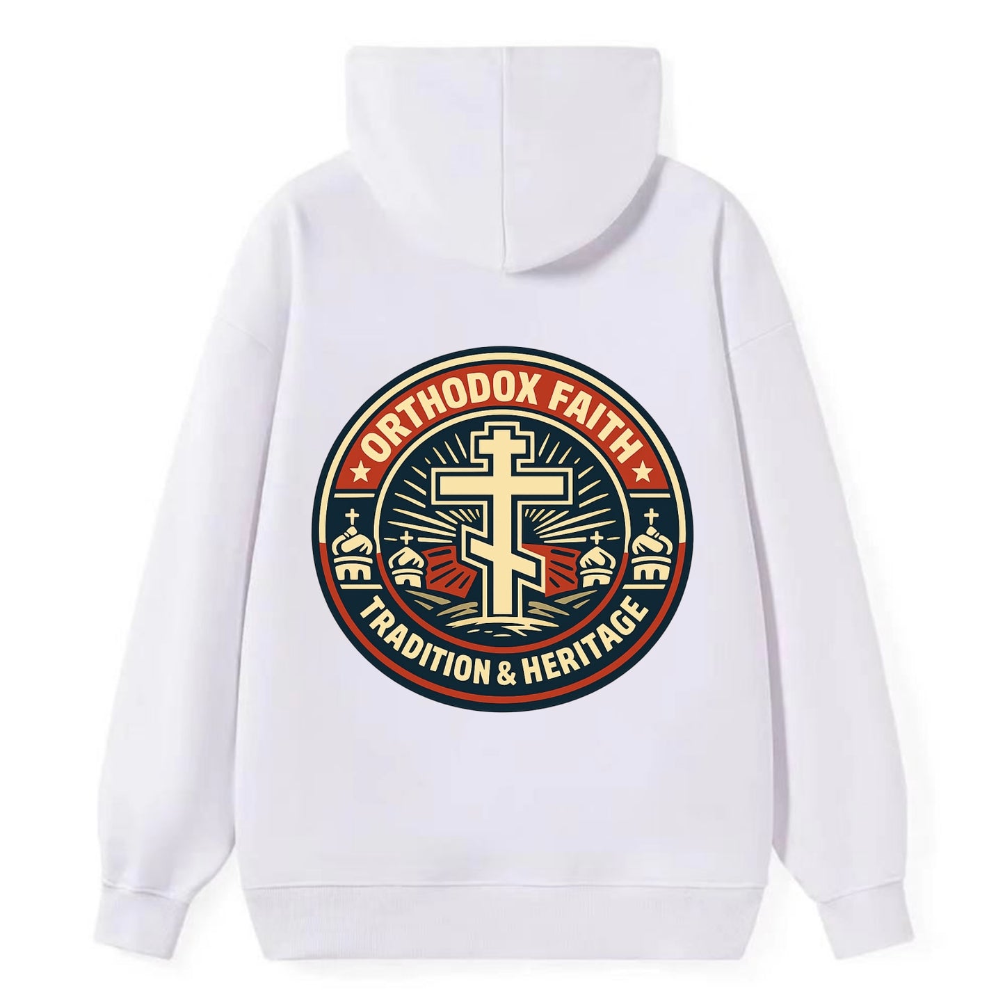 Faithful Heritage Emblem - Classic Pullover Hoodie - White