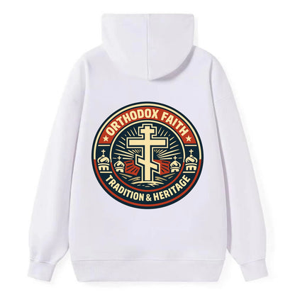 Faithful Heritage Emblem - Classic Pullover Hoodie - White