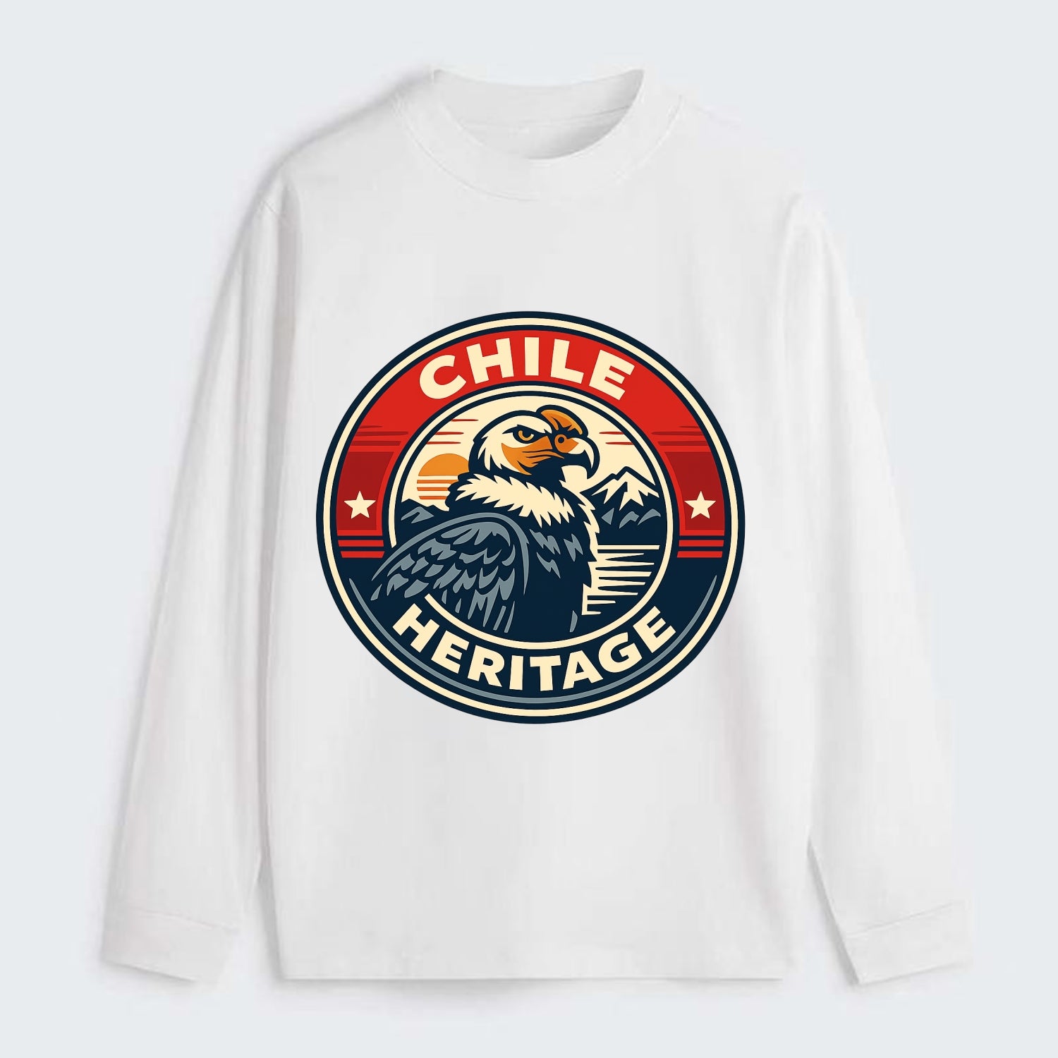 Andean Spirit Emblem - Classic Long Sleeve Shirt - White
