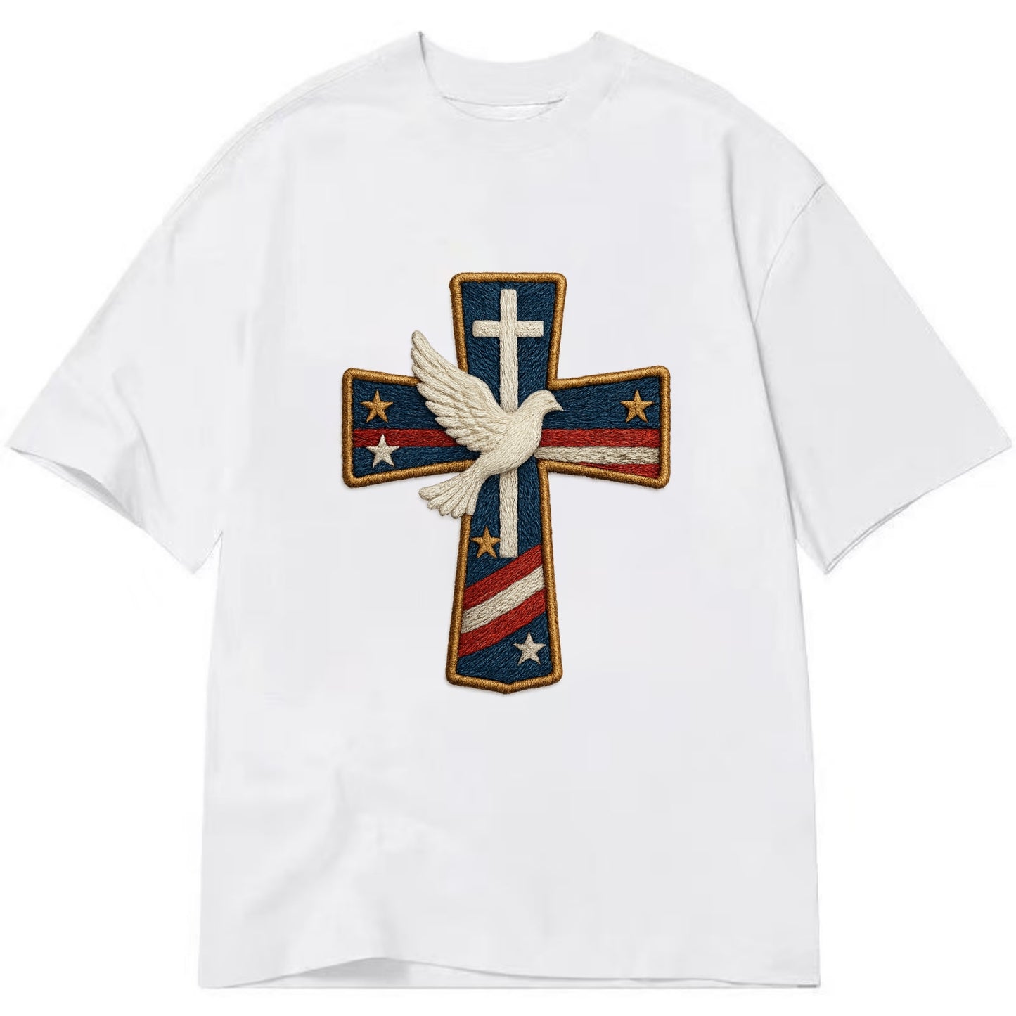 Dove and Cross  - Classic T-shirt - White