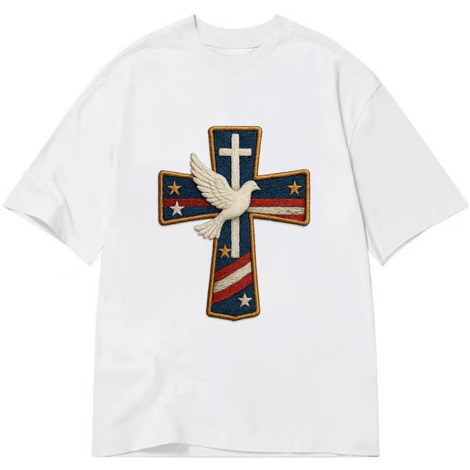 Dove and Cross  - Classic T-shirt - White