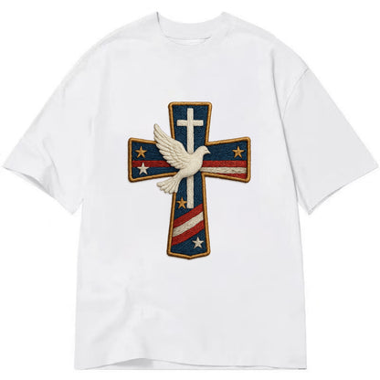 Dove and Cross  - Classic T-shirt - White