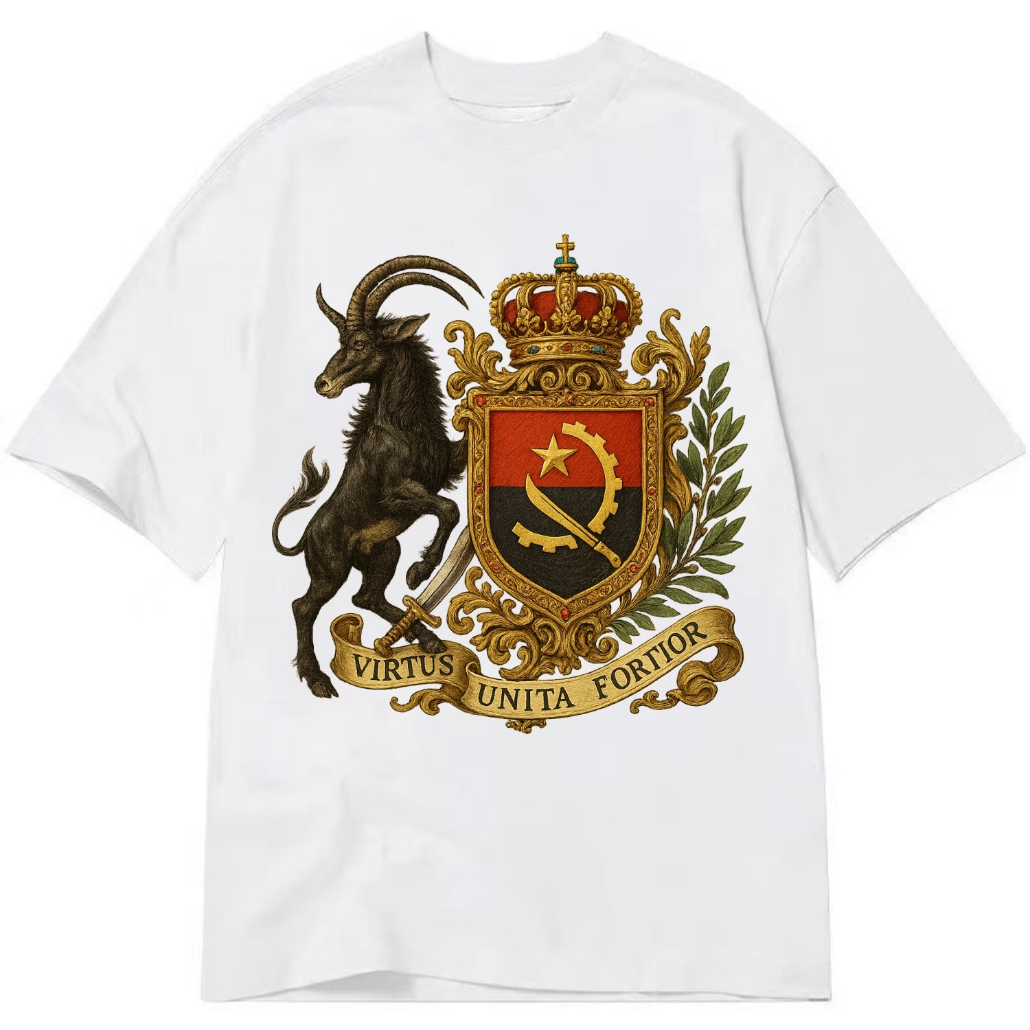 Angola Giant Sable Emblem  - Classic T-shirt - White