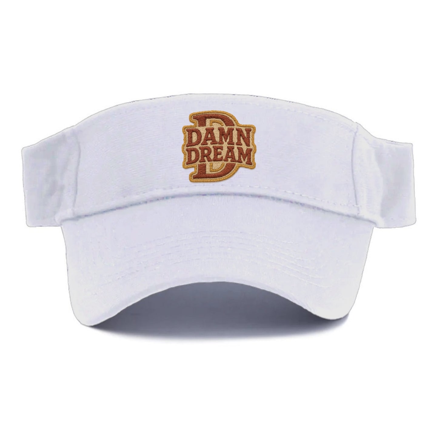 DAMN;DREAM BIG Motivational White Cap - Visor - White