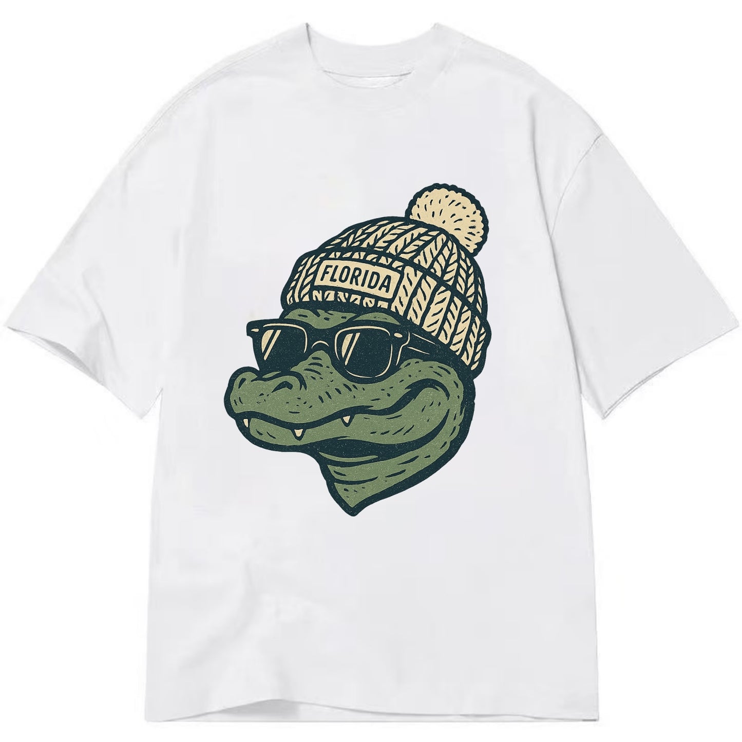 Gainesville Gator wearing Florida beanie - Classic T-shirt - White