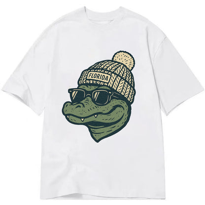 Gainesville Gator wearing Florida beanie - Classic T-shirt - White