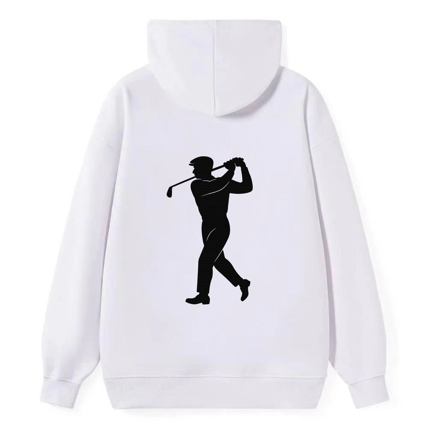Golfer perfect swing follow-through - Classic Pullover Hoodie - White
