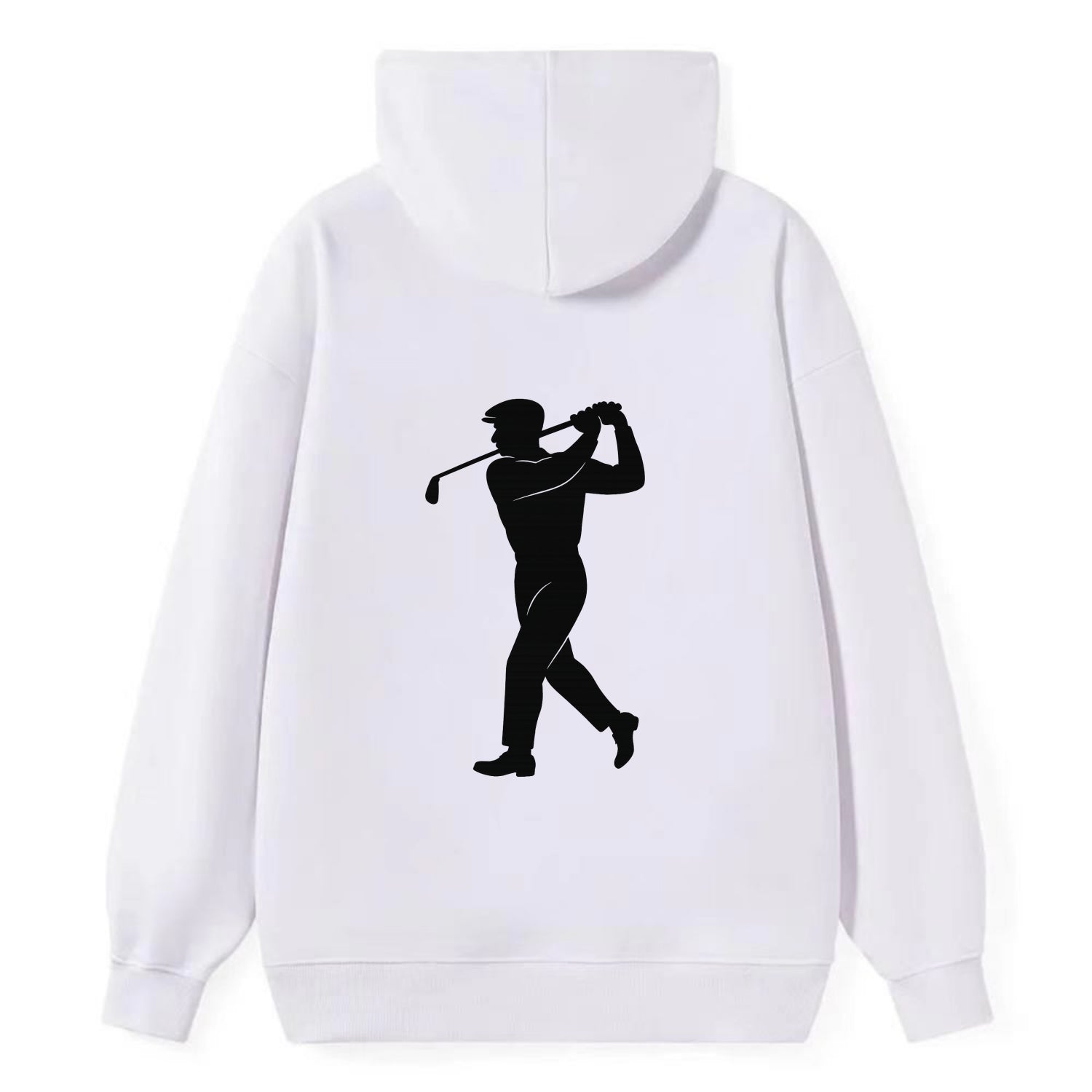 Golfer perfect swing follow-through - Classic Pullover Hoodie - White