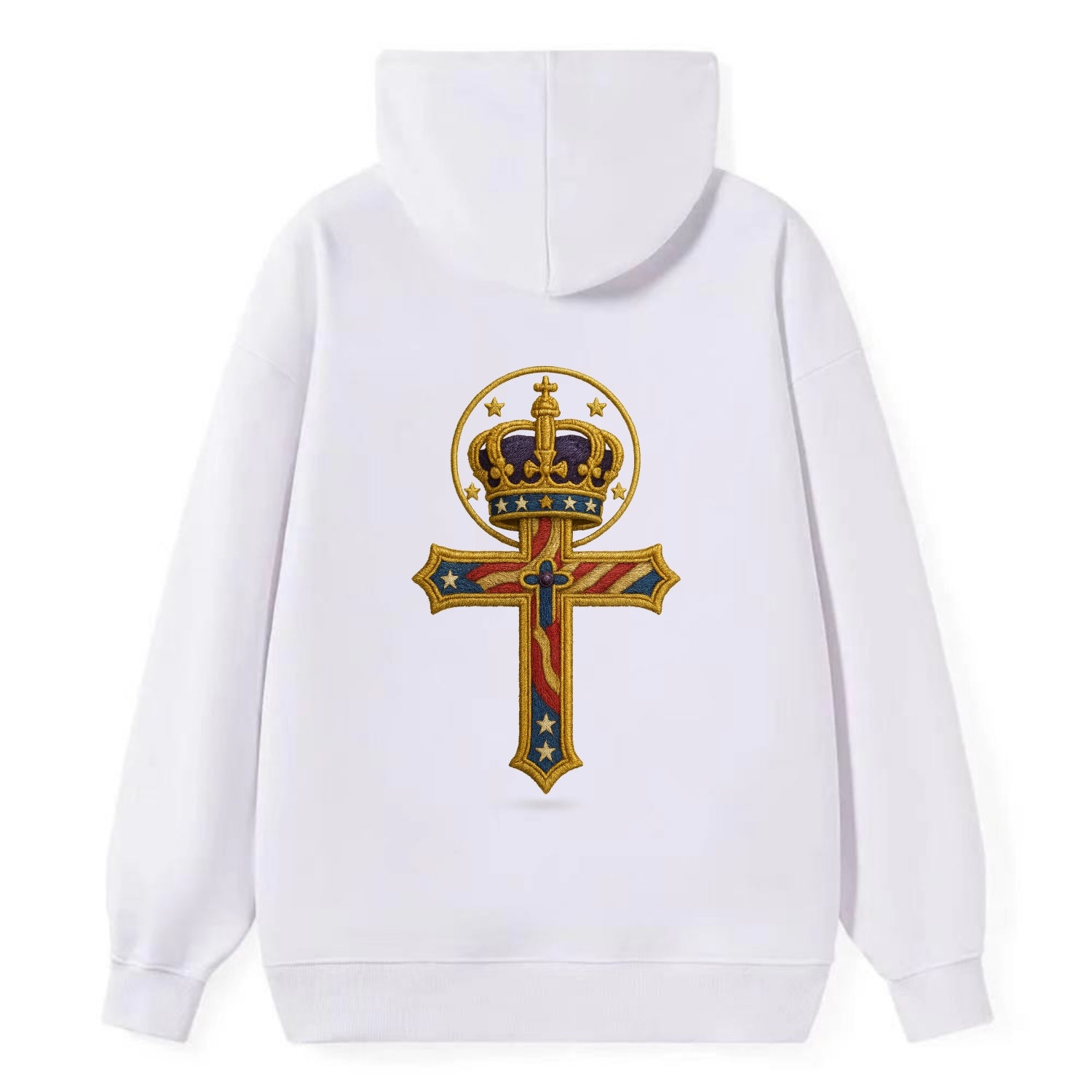 Cross and Crown  - Classic Pullover Hoodie - White