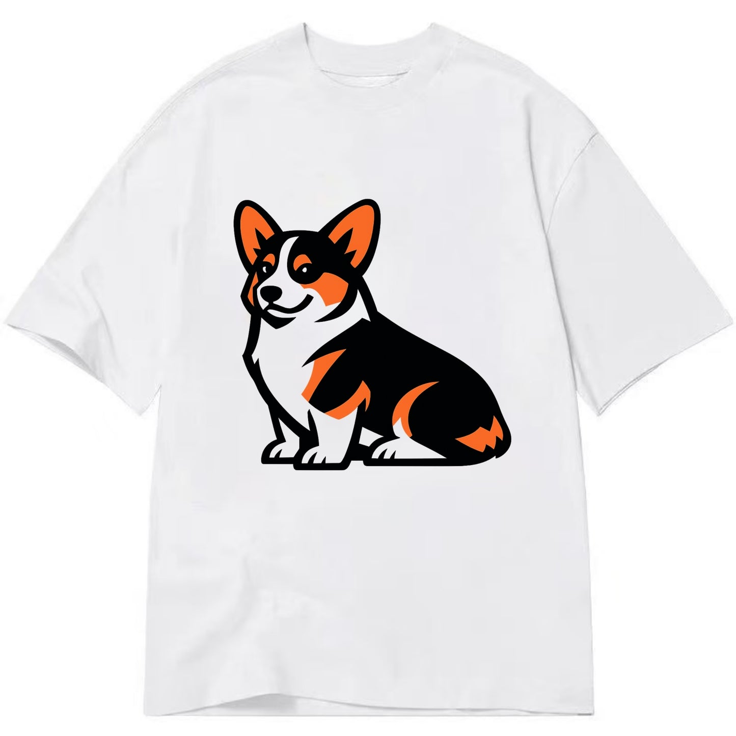 Tricolor Corgi Charm - Classic T-shirt - White