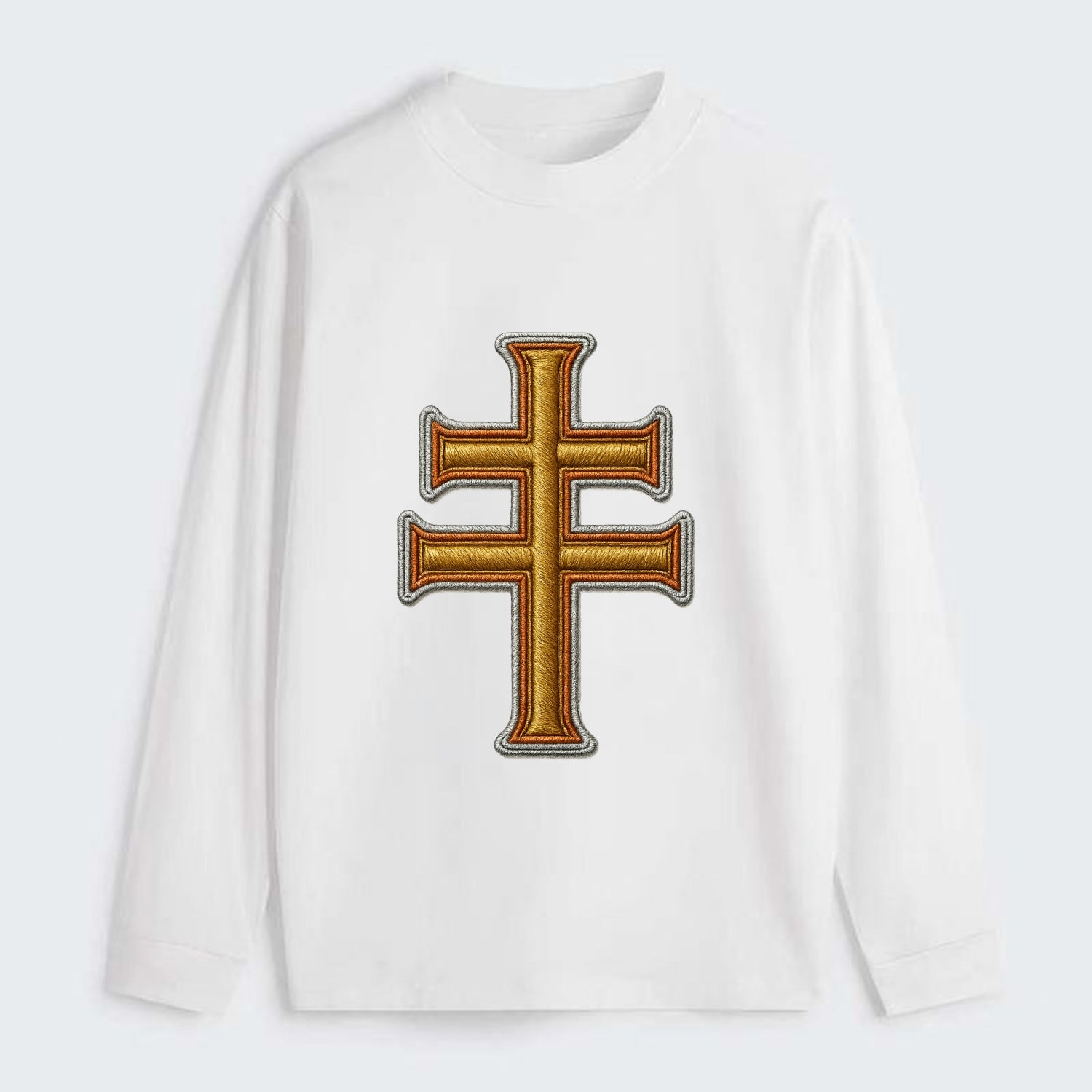 Patriarchal Cross - Classic Long Sleeve Shirt - White