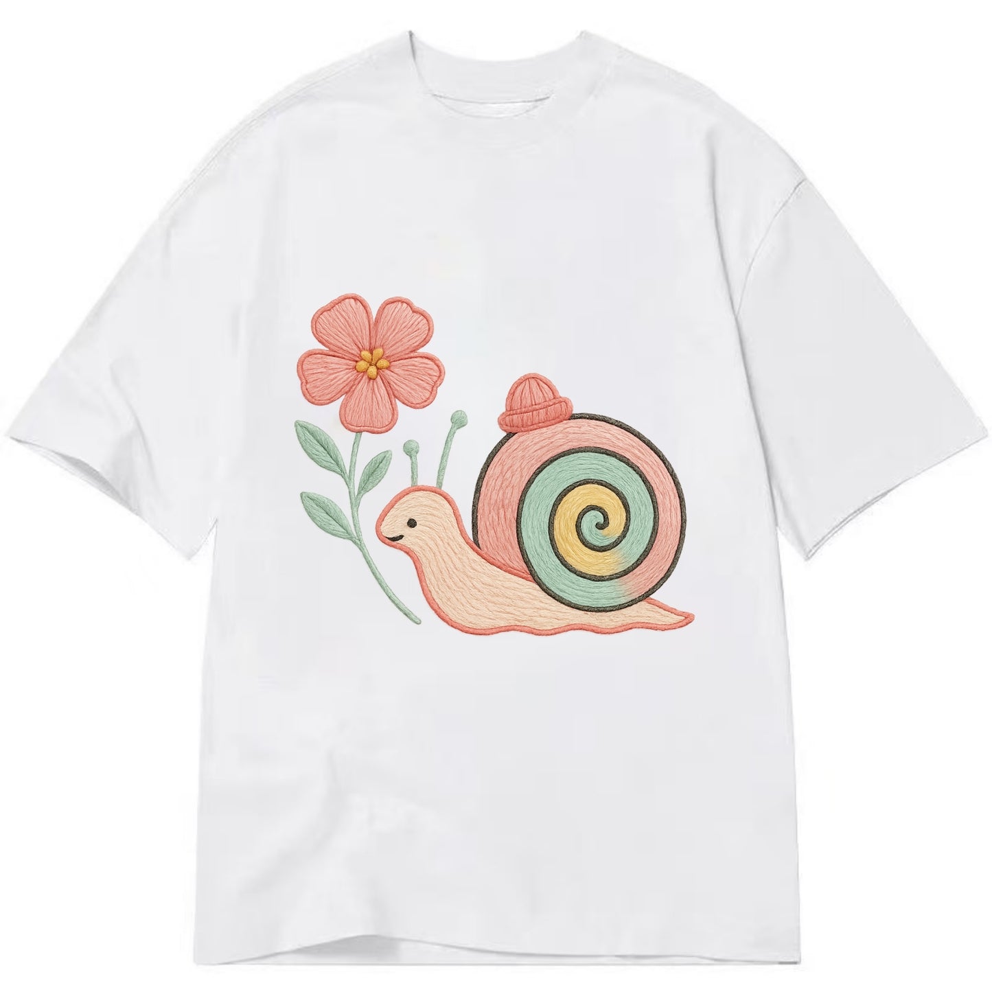 Coral Snail - Classic T-shirt - White