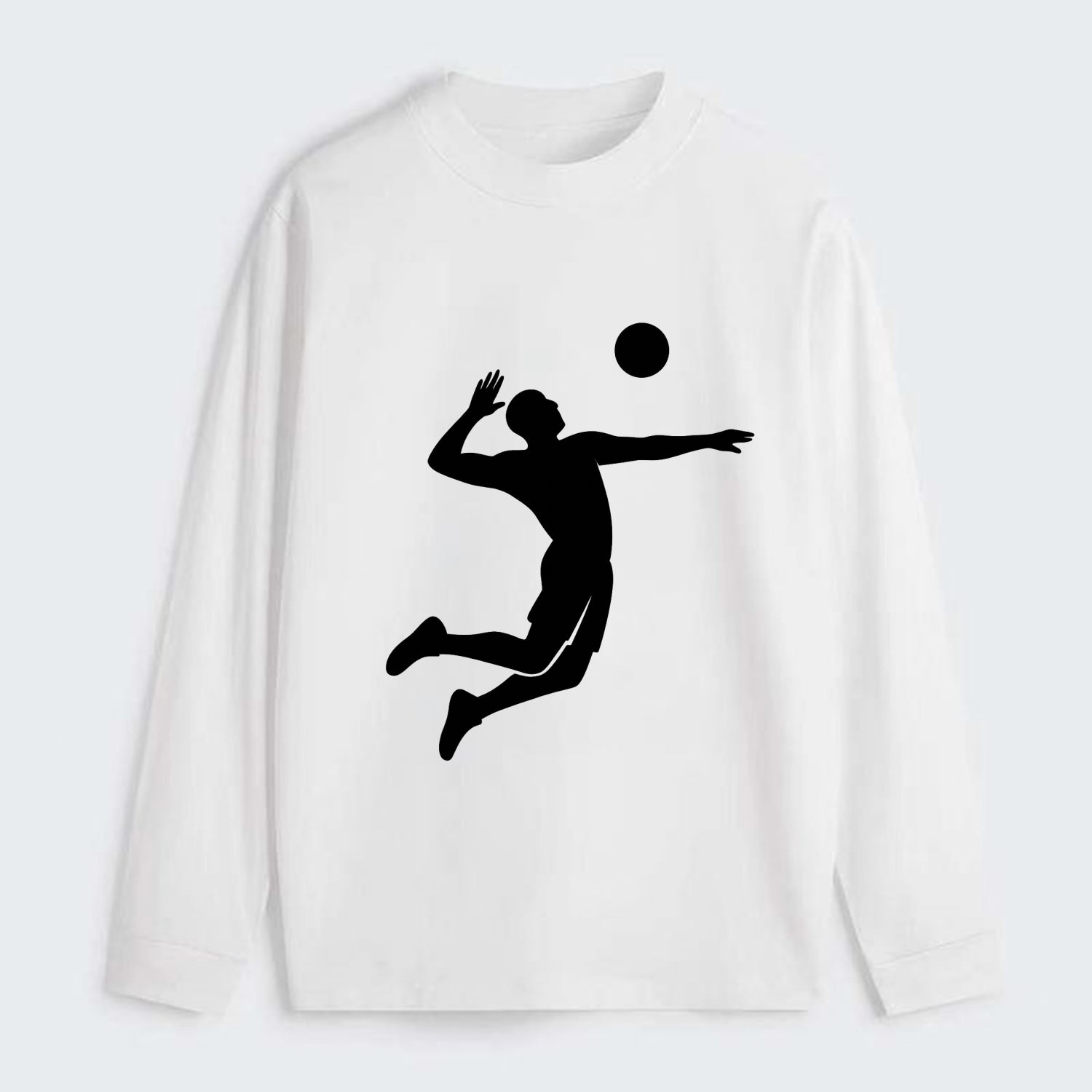 Volleyball player spiking ball - Classic Long Sleeve Shirt - White