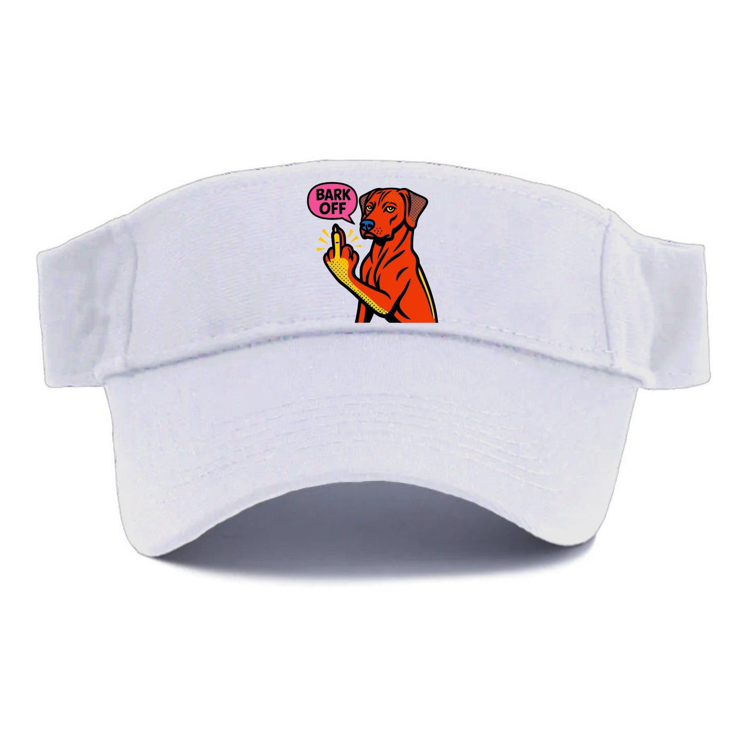 Rhodesian Ridgeback with distinctive ridge on back, athletic muscular paw up - Visor - White