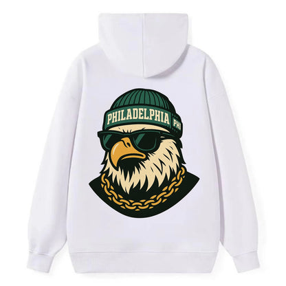 "eagle" "philadelphia" "phi" "green" "us East" - Classic Pullover Hoodie - White