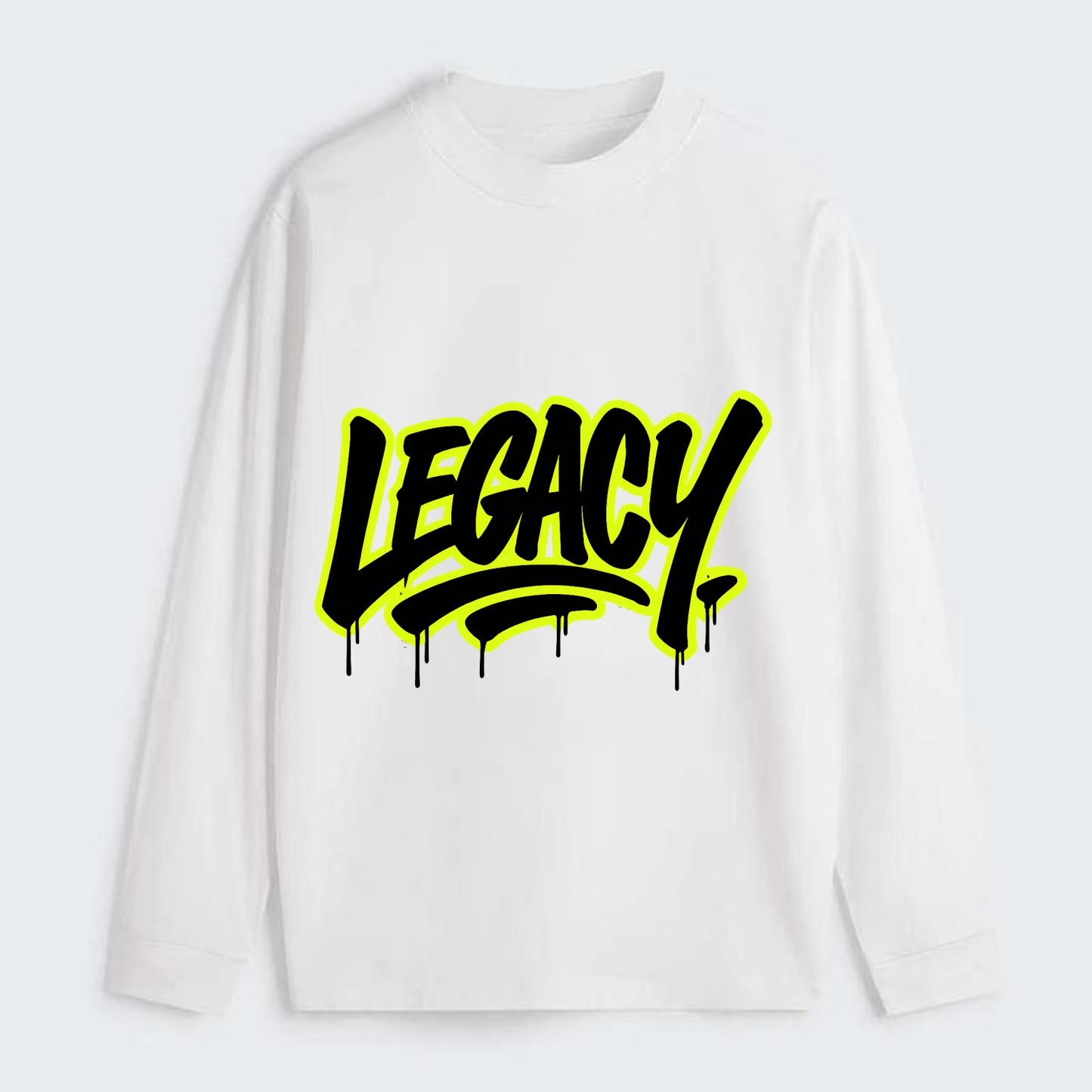 Bold typography design - "LEGACY" - what you leave behind, lasting - Classic Long Sleeve Shirt - White