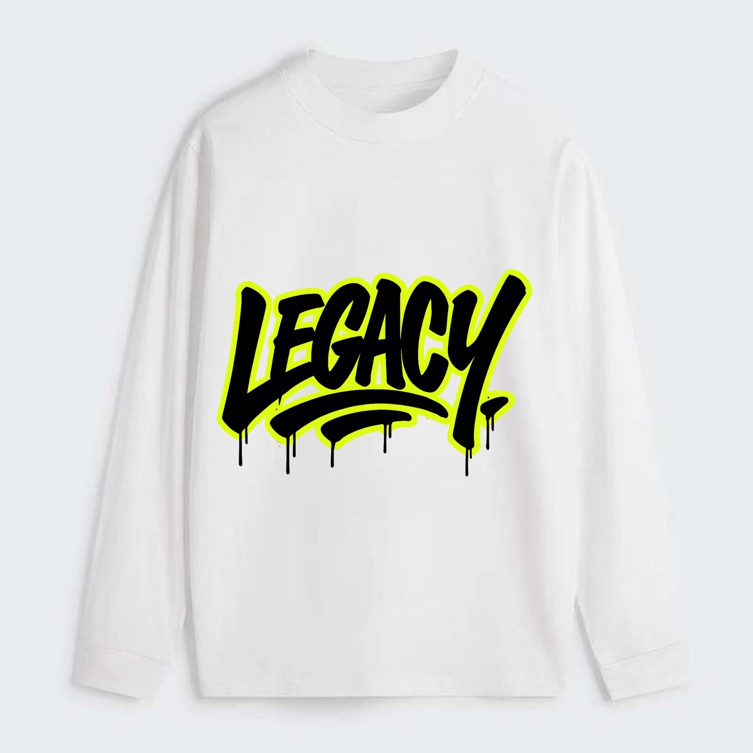Bold typography design - "LEGACY" - what you leave behind, lasting - Classic Long Sleeve Shirt - White