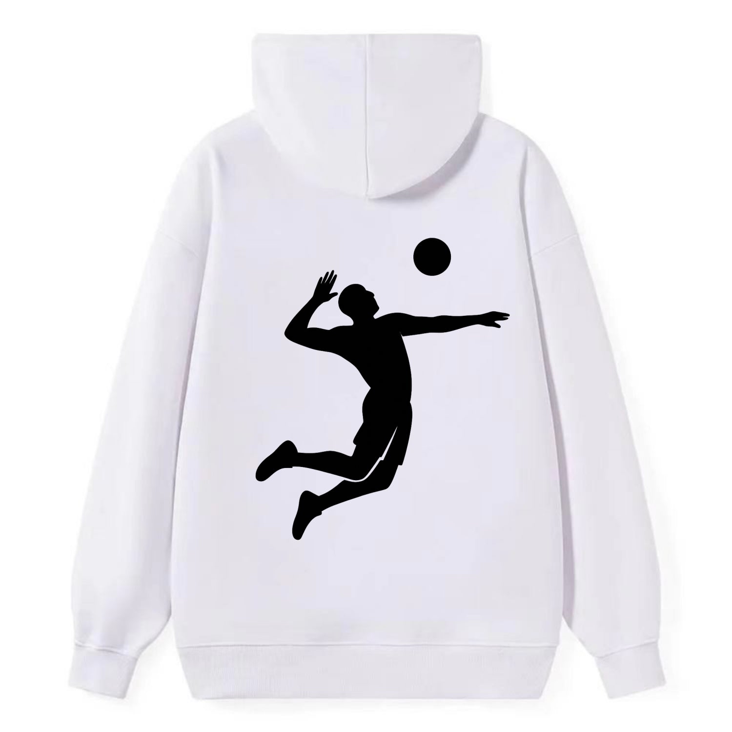 Volleyball player spiking ball - Classic Pullover Hoodie - White