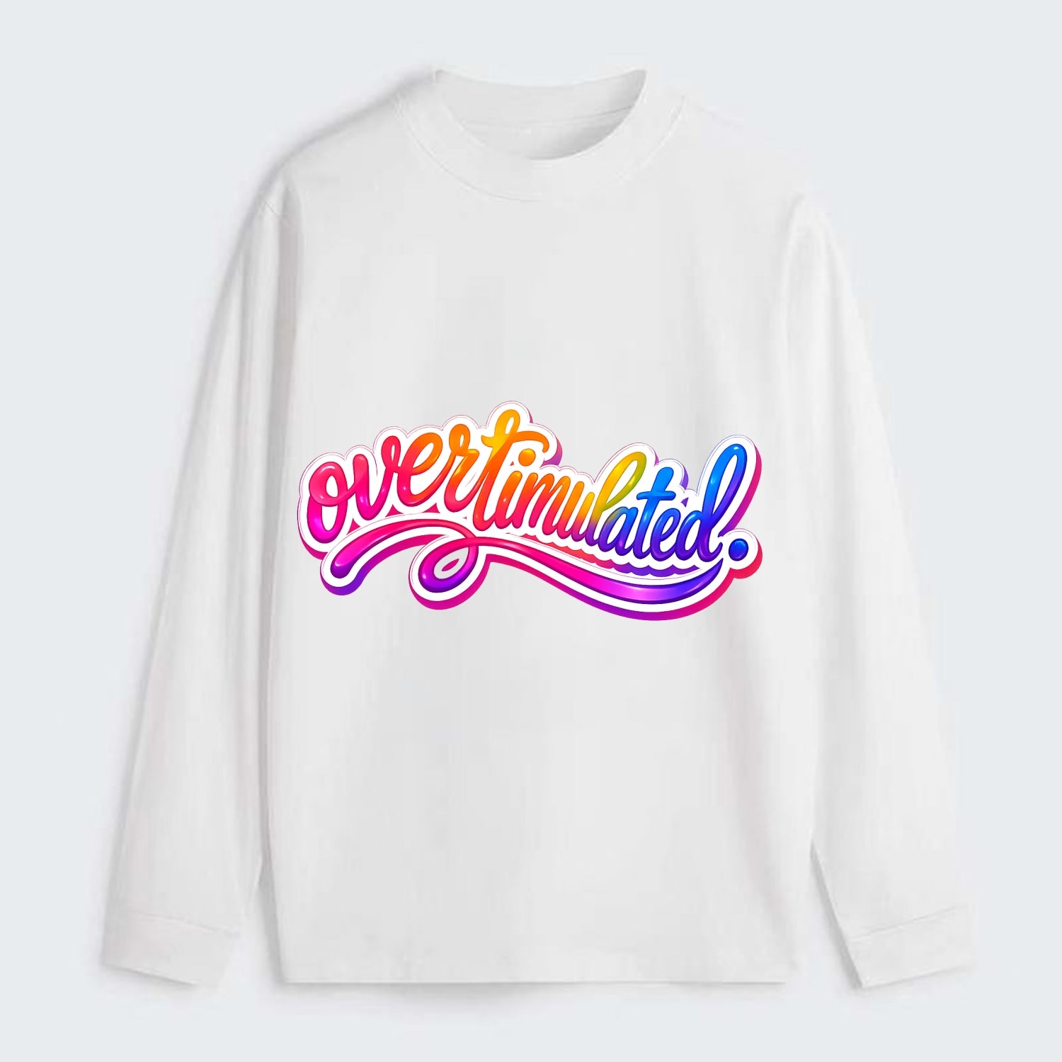 Overstimulated - Classic Long Sleeve Shirt - White