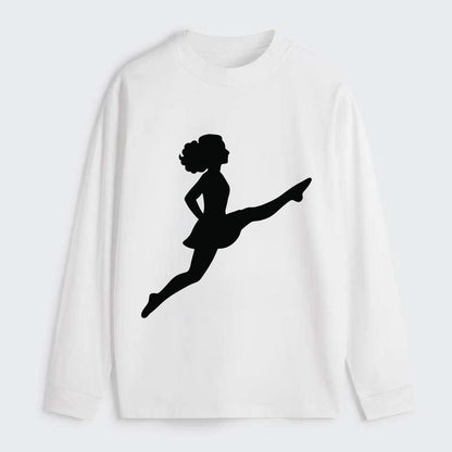 Irish step dancer Riverdance leap - Classic Long Sleeve Shirt - White