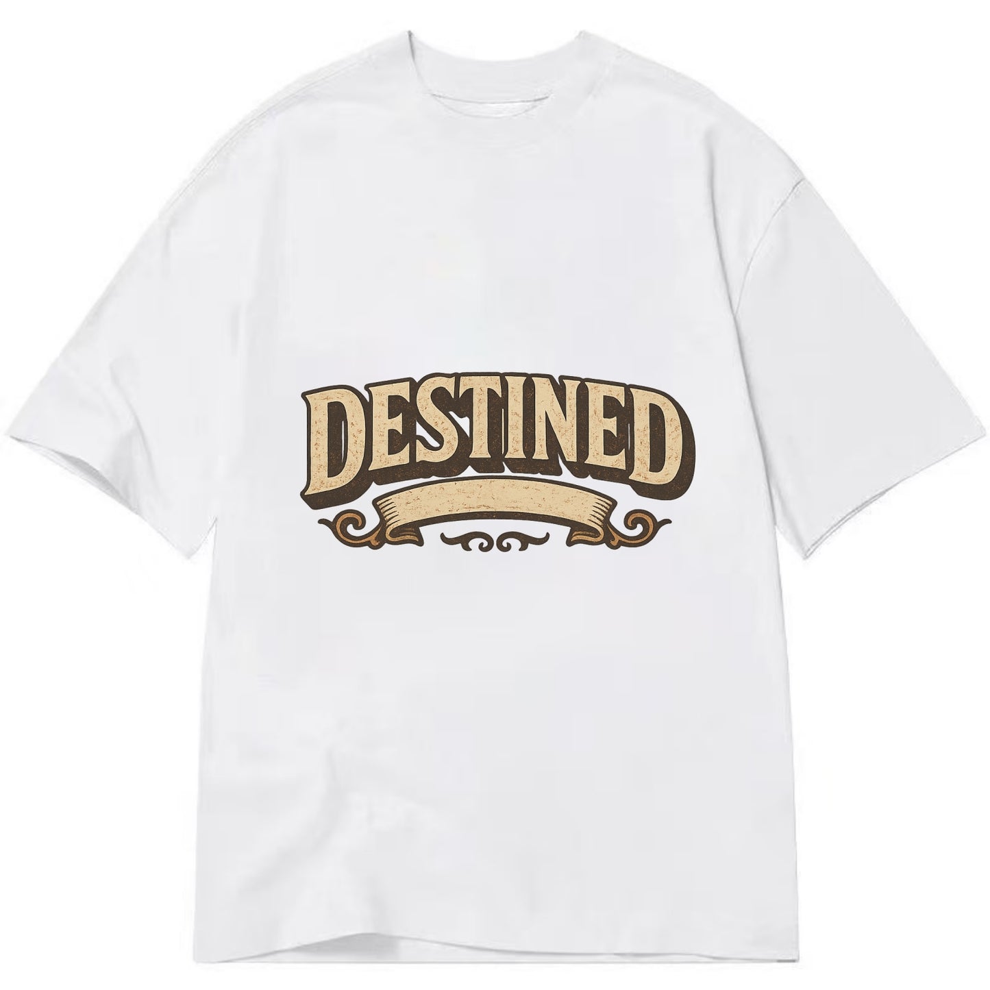 Bold typography design - "DESTINED" - fated for greatness - Classic T-shirt - White