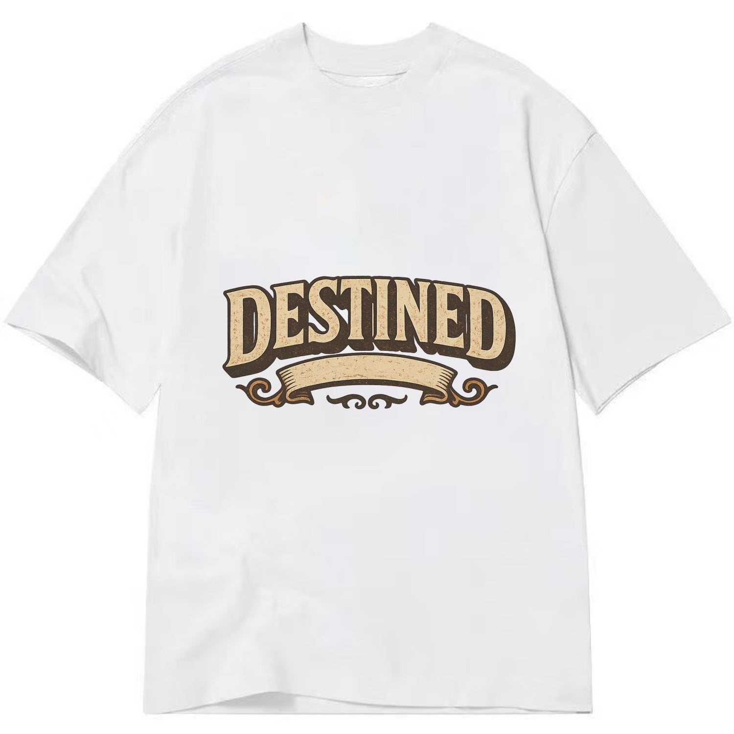 Bold typography design - "DESTINED" - fated for greatness - Classic T-shirt - White