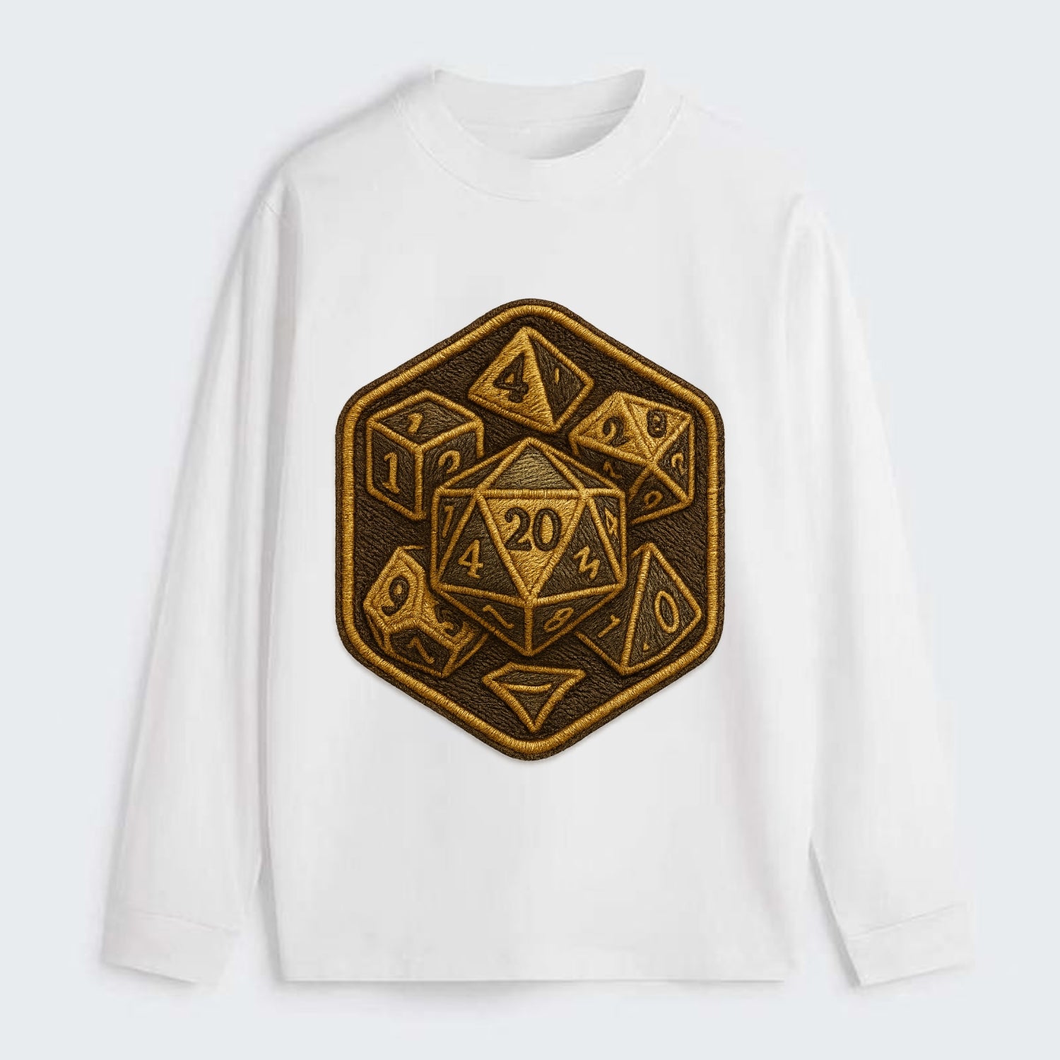 Dice set for tabletop gaming - RPG enthusiast - Classic Long Sleeve Shirt - White