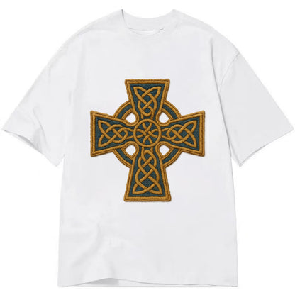 Book Of Kells Cross - Classic T-shirt - White