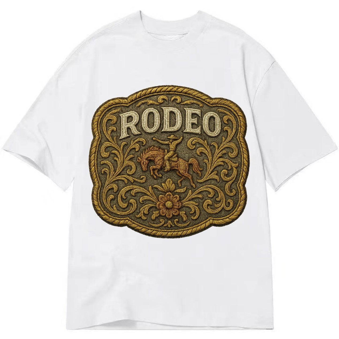Rodeo Buckle  - Classic T-shirt - White