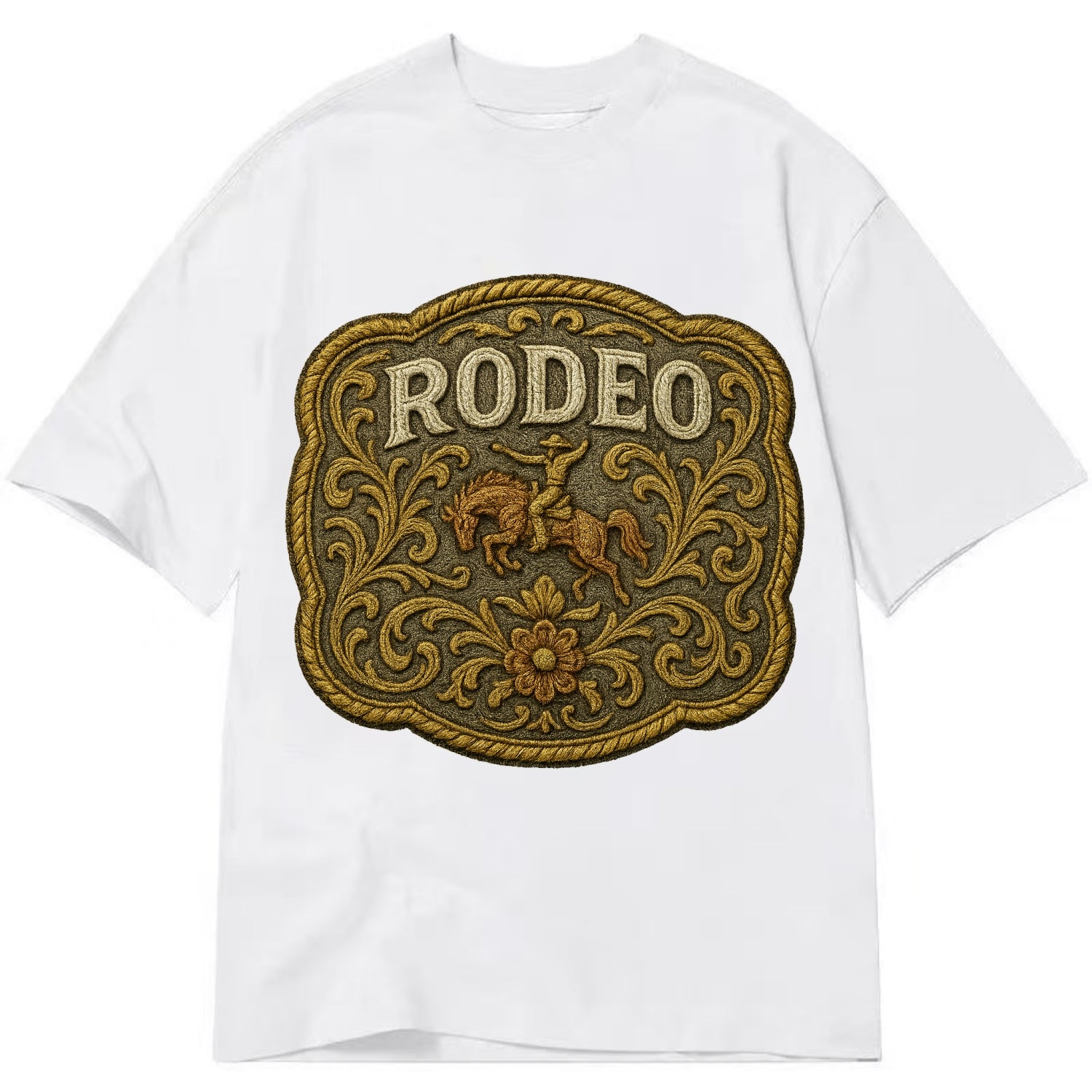 Rodeo Buckle  - Classic T-shirt - White