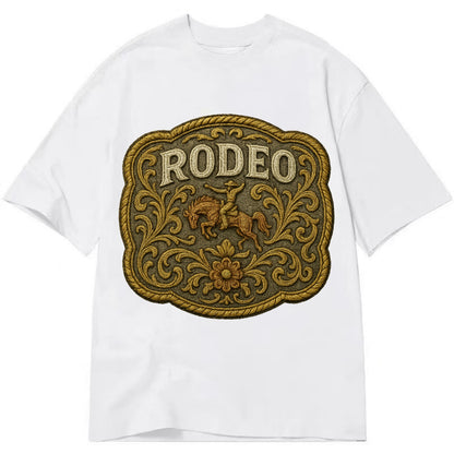 Rodeo Buckle  - Classic T-shirt - White