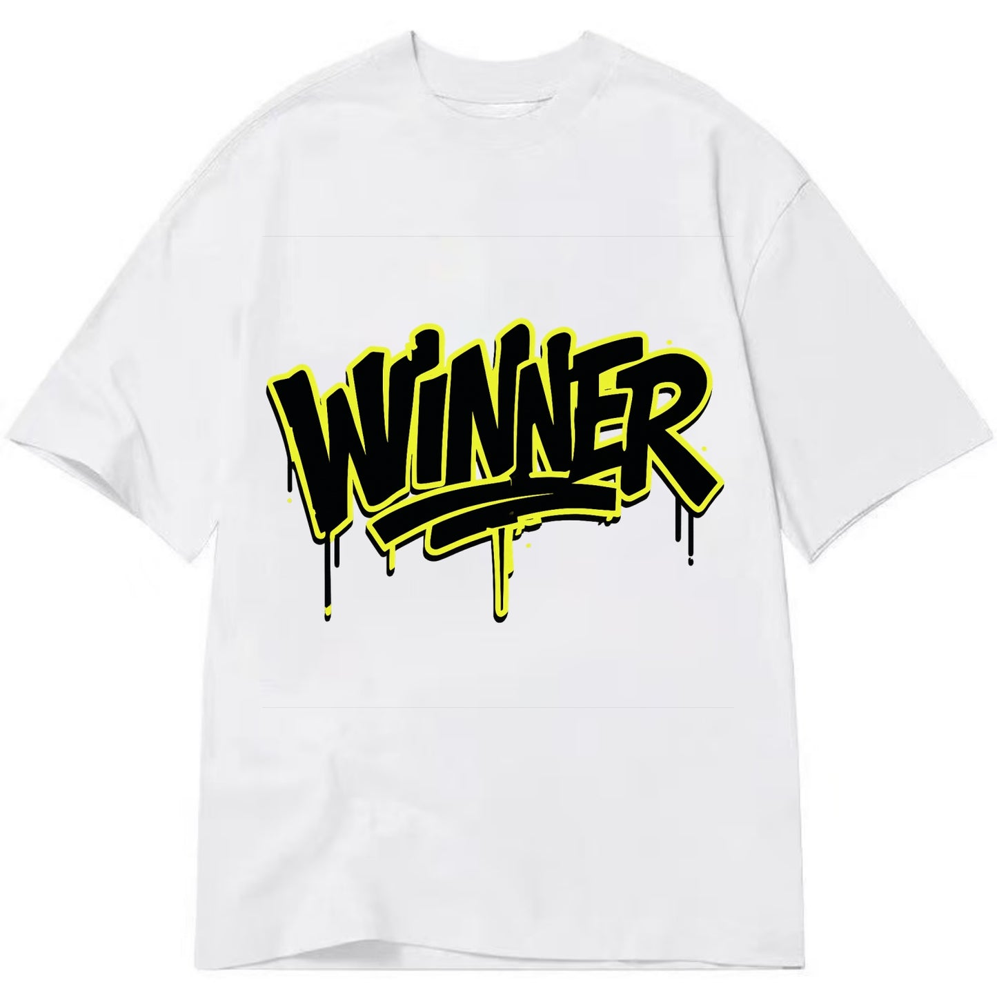 Bold typography design - "WINNER" - victorious mindset, champion - Classic T-shirt - White