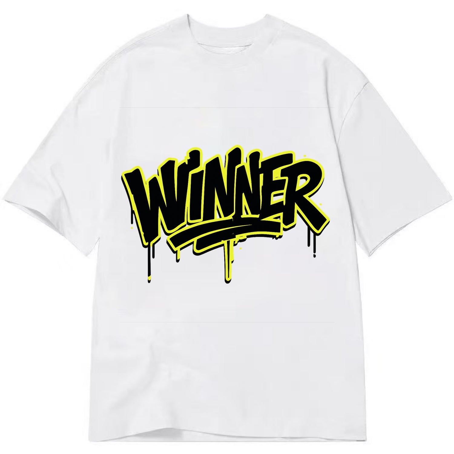 Bold typography design - "WINNER" - victorious mindset, champion - Classic T-shirt - White