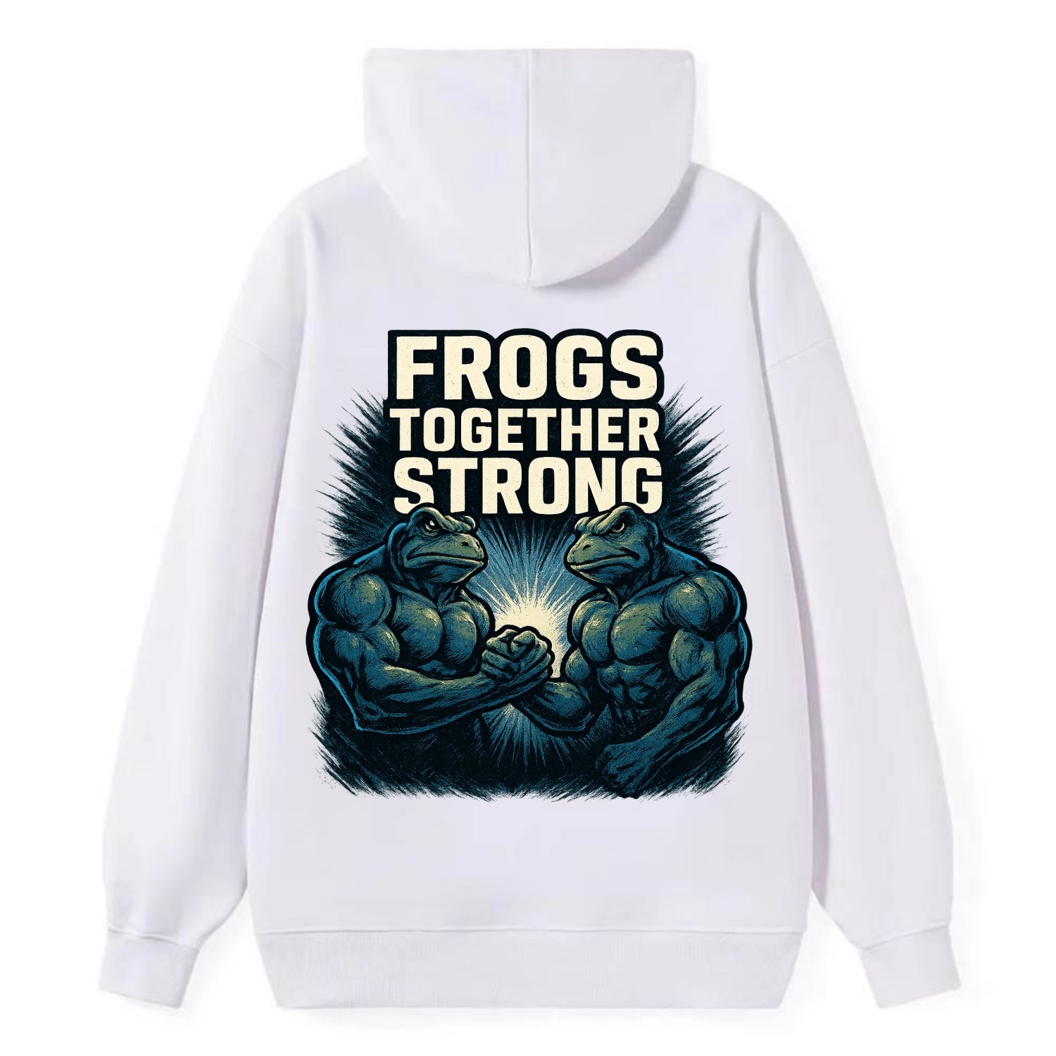 Frogs Together Strong 4 - Classic Pullover Hoodie - White